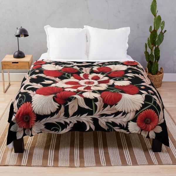 Item preview, Art Nouveau Floral Pattern Collection #1 - Red Gerbera Daisies #5 designed and sold by elektronen.