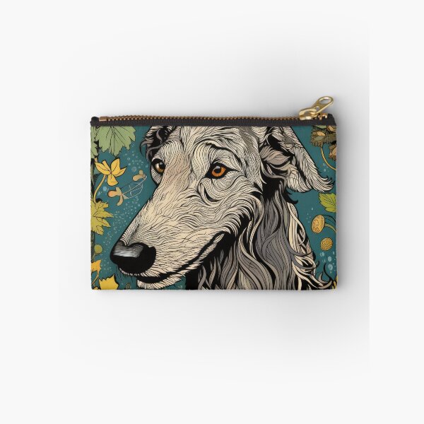 Item preview, Scottish Deerhound dog art in old retro vintage style designed and sold by WallyPink.