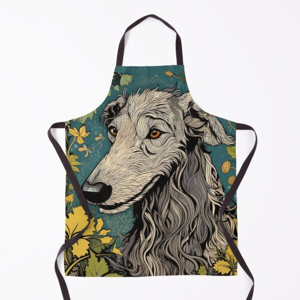 Item preview, Scottish Deerhound dog art in old retro vintage style designed and sold by WallyPink.