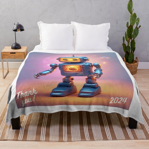 Artikelvorschau, Neujahrsroboter sagen Danke entworfen und verkauft von Abojoud.