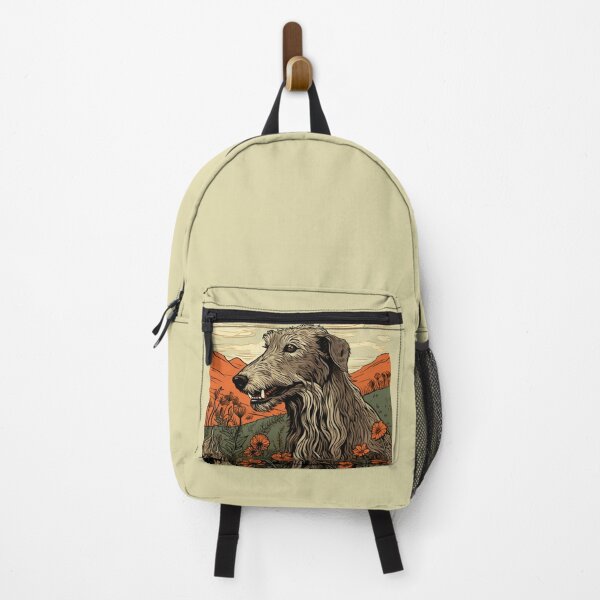 Item preview, Scottish Deerhound dog art in old retro vintage style designed and sold by WallyPink.