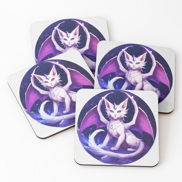 Item preview, The Fantastic White Dragon cat logo designed and sold by Unlimited-Store.