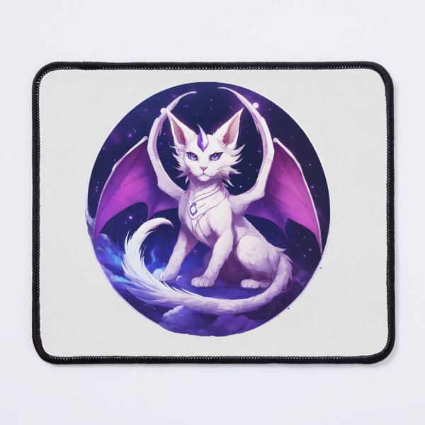 Item preview, The Fantastic White Dragon cat logo designed and sold by Unlimited-Store.