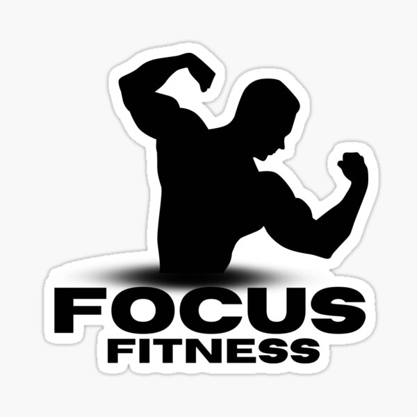 Focus Fitness Black Logo  Sticker