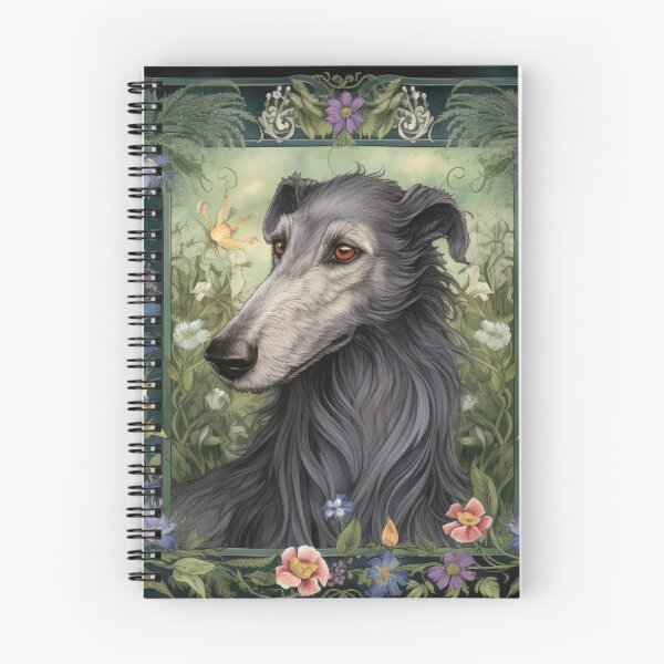 Item preview,  Scottish Deerhound dog art in old retro vintage style designed and sold by WallyPink.