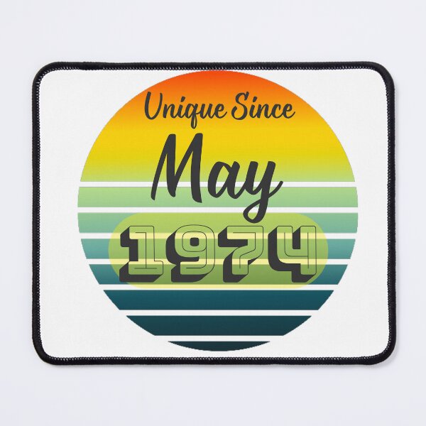 Item preview, Retro Birthday Sunset - Unique Since May 1974 designed and sold by TeeTown Treasure.