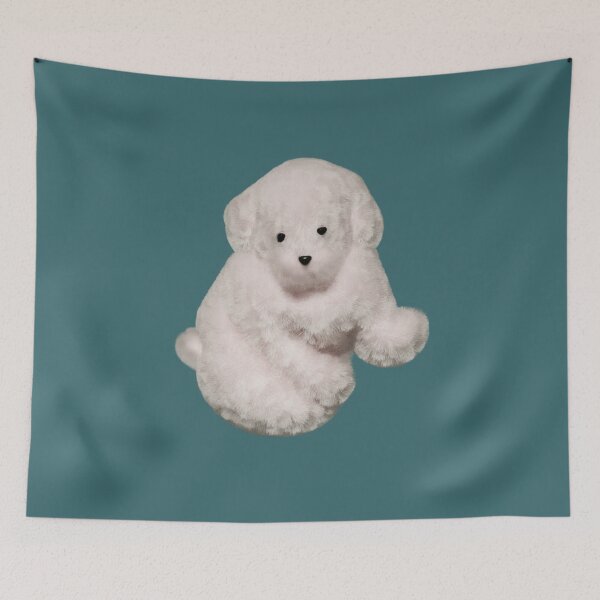 Item preview, Cuddly Puppy 3D Illustration - White & Blue designed and sold by OG-Graphics.