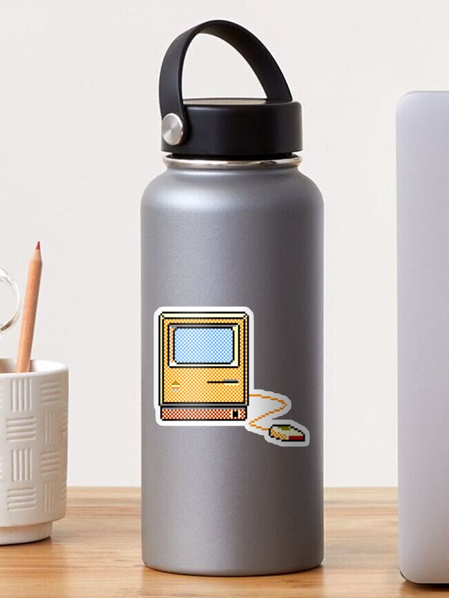 Thumbnail 1 of 3, Sticker, 8-Bit Vintage Retro Computer designed and sold by annalizshirley.
