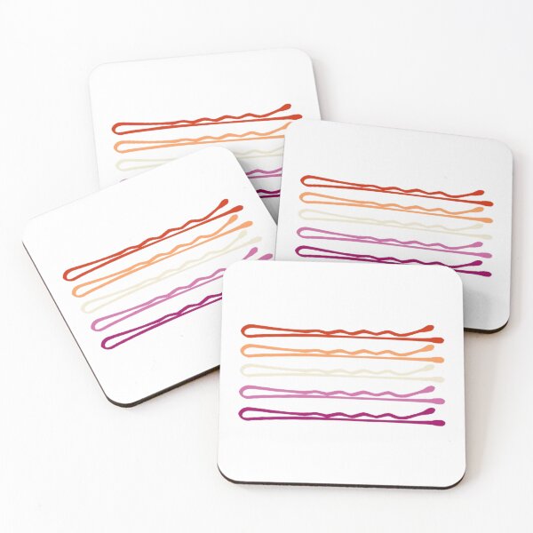 Item preview, Lesbian Pride Hairpin Flag designed and sold by the midnight sea shop.