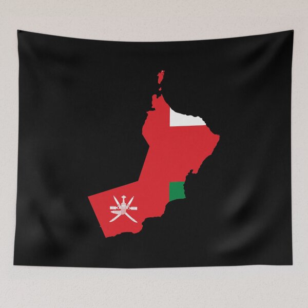 Item preview, Flag Map of Oman designed and sold by feether-store.