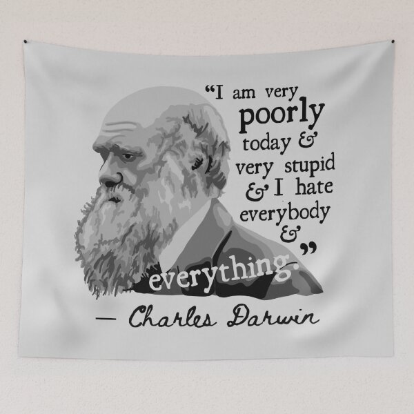 Item preview, Charles Darwin Portrait and Quote designed and sold by Unhinged Heather.