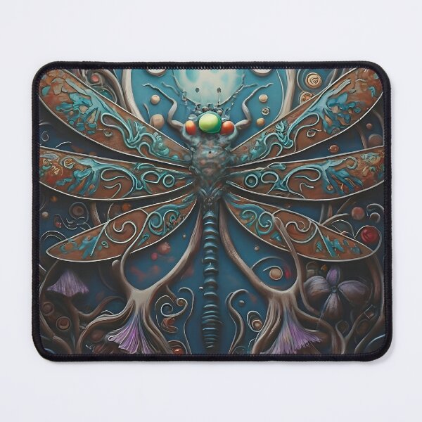 Item preview, Art Nouveau Nature Moonlight Fantasy Dragonfly designed and sold by DragonRealms.