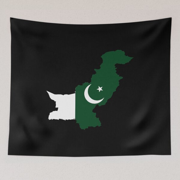 Item preview, Flag Map of Pakistan  designed and sold by feether-store.