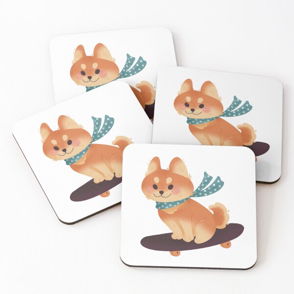 Item preview, Skating Shiba Inu dog designed and sold by ghules.