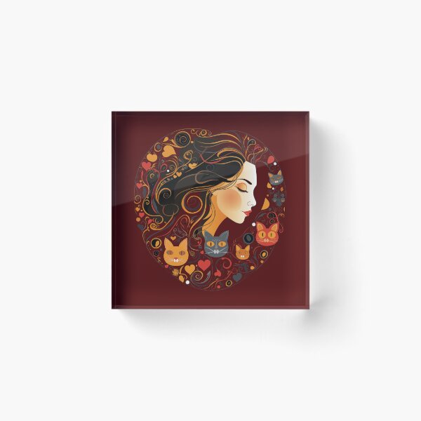 Item preview, Woman dreaming of cats designed and sold by Snarkyalice0.