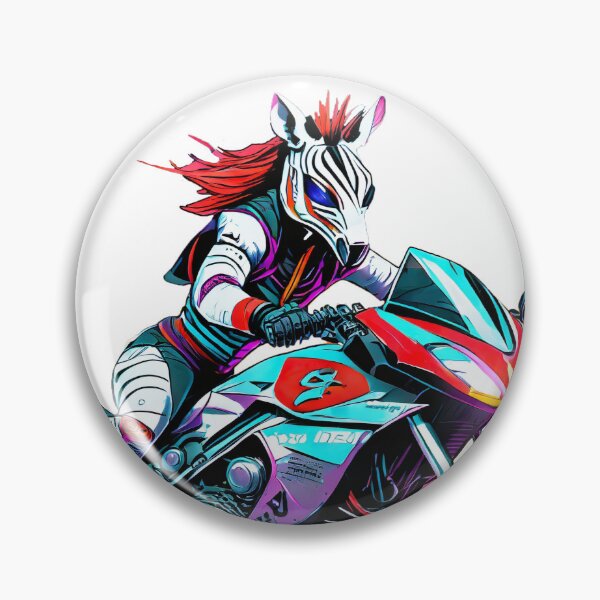 Artikelvorschau, Zebra-Rennfahrer auf einem Supersport-Motorrad entworfen und verkauft von BADESIGNZZ.