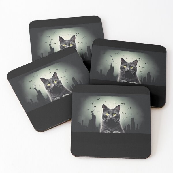 Item preview,  Dark cat in a dark city designed and sold by sheandtheriver.