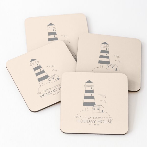 Item preview, Heather Grey Holiday House, Pink Coastal TS (1989) designed and sold by jessicaleah15.