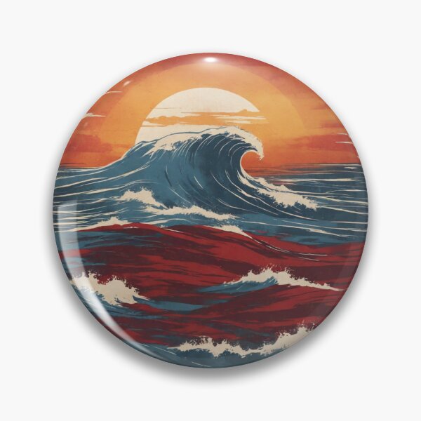 Item preview, Eternal Wave: A Minimalist, Powerful Logo-style Beach scape designed and sold by RedArtG09.