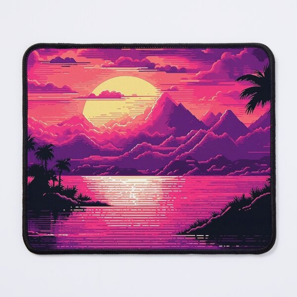 Item preview, 8bit Synthwave Sunset - Pixel Art Vaporwave designed and sold by NumericaDesigns.
