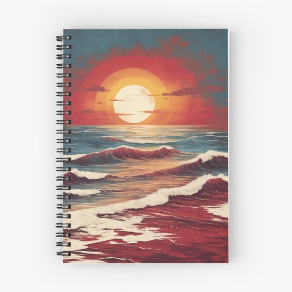 Item preview, Sunset Surge: Powerful and Minimalist Beach Logo in Raw Grunge designed and sold by RedArtG09.