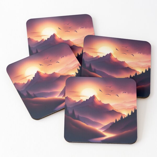 Item preview, Great sunset in the mountains designed and sold by photoartdesin.