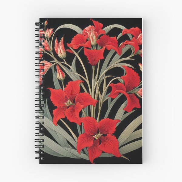 Item preview, Art Nouveau Floral Pattern Collection #1 - Red Gladiolus #10 designed and sold by elektronen.