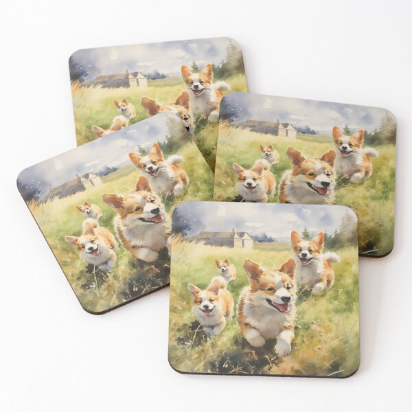 Item preview, Happy Corgi Puppies (water color Design 2) designed and sold by Samuelsboro.