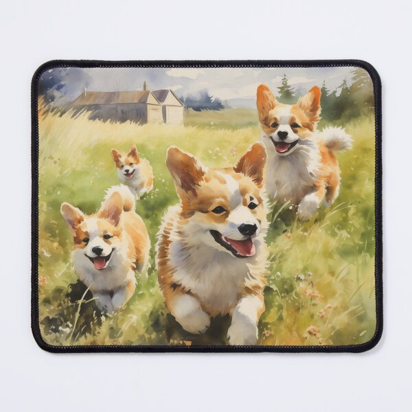 Item preview, Happy Corgi Puppies (water color Design 2) designed and sold by Samuelsboro.