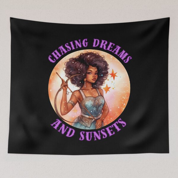Item preview, Chasing Dreams And Sunsets. sagittarius constellation designed and sold by ZodiacWonders.