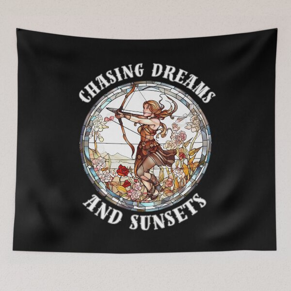 Item preview, Chasing Dreams And Sunsets. sagittarius funny designed and sold by ZodiacWonders.