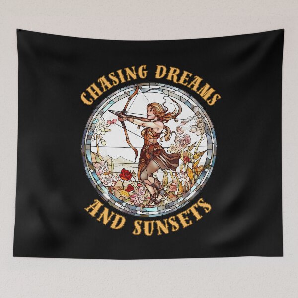 Item preview, Chasing Dreams And Sunsets. sagittarius sayings designed and sold by ZodiacWonders.