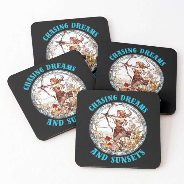 Item preview, Chasing Dreams And Sunsets. sagittarius quote designed and sold by ZodiacWonders.