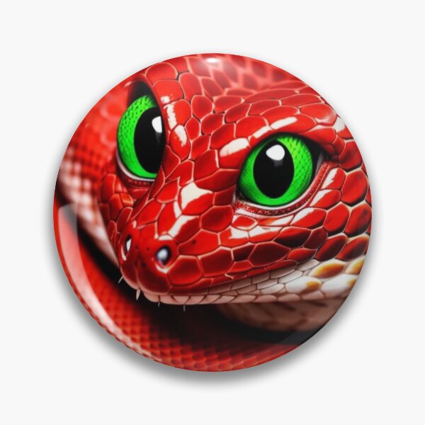 Item preview, Cool Red Snake With Green Eyes designed and sold by Purple-Mars.