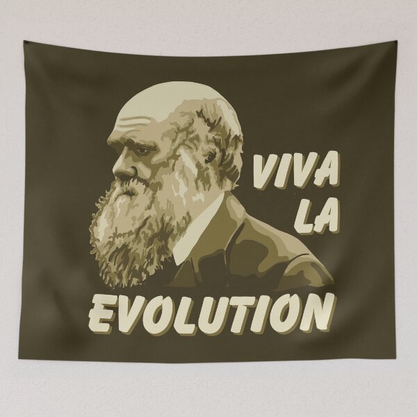 Item preview, Viva La Evolution Charles Darwin Portrait  designed and sold by Unhinged Heather.