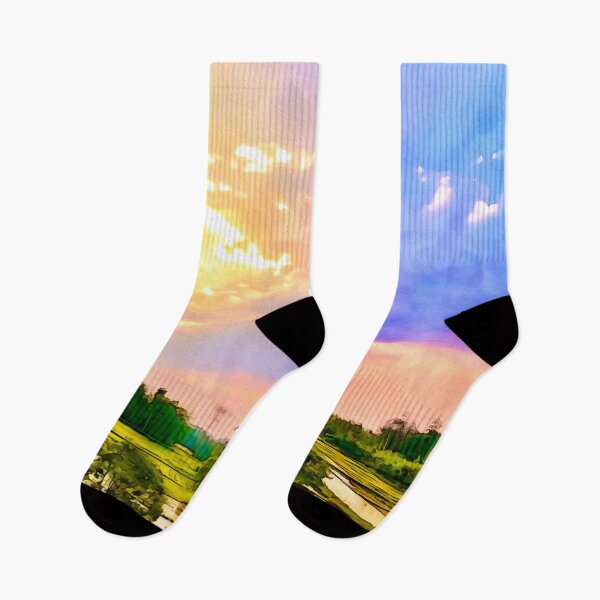 Item preview, Golden Paddy Fields at Sunset designed and sold by SoshanaC.