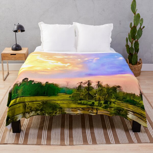 Item preview, Golden Paddy Fields at Sunset designed and sold by SoshanaC.