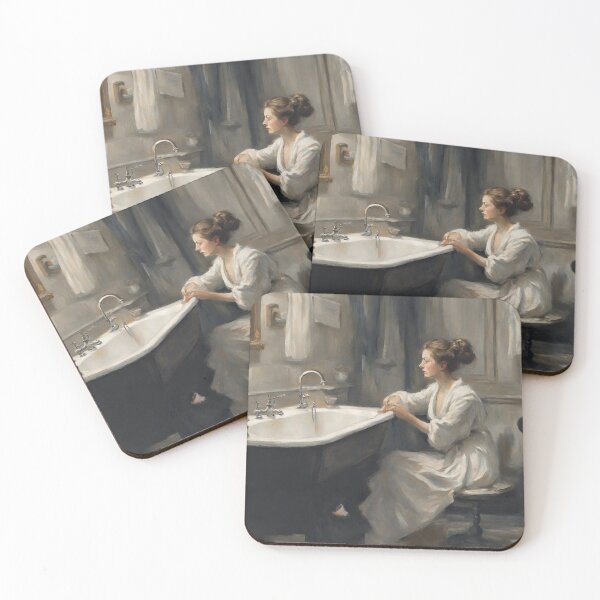 Item preview, Victorian Portrait Of A Woman In A Bathroom designed and sold by echowood26.