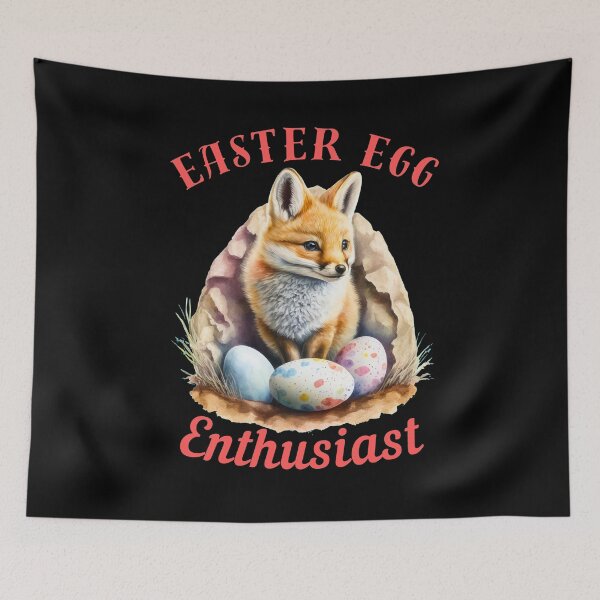 Item preview, Easter Egg Enthusiast. retro fox designed and sold by FoxVibes.