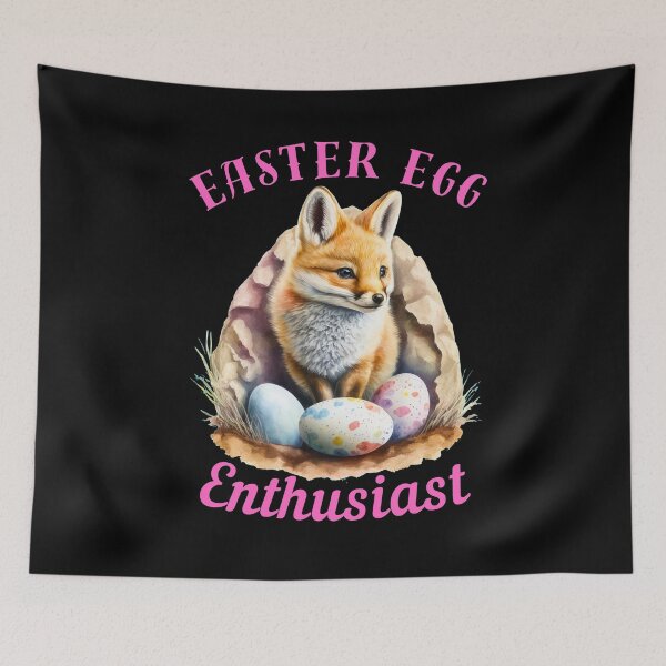 Item preview, Easter Egg Enthusiast. fox foxes designed and sold by FoxVibes.