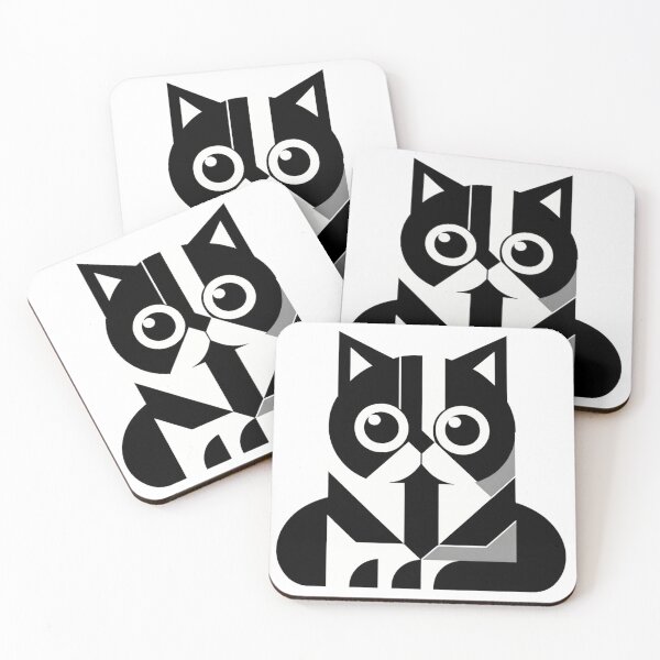 Item preview, Exotic cat in the 1960s Minimalist style designed and sold by hiddenlayers.