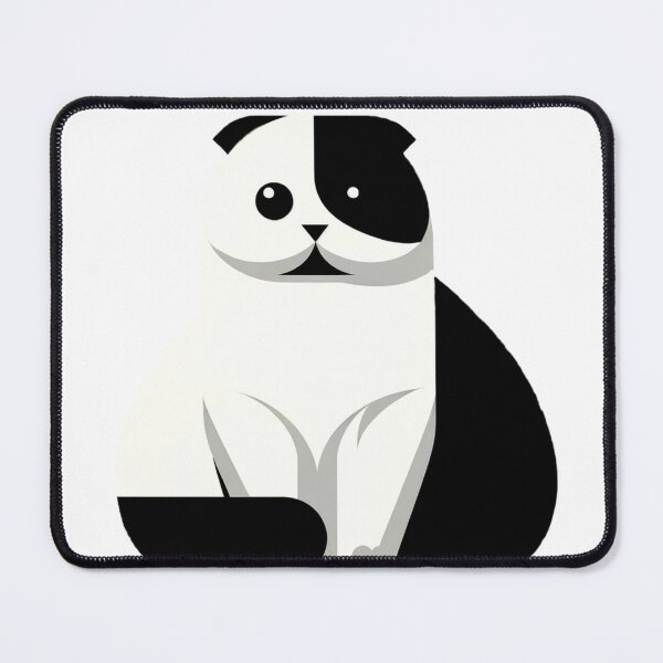 Item preview, Scottish Fold cat in the 1960s Minimalist style designed and sold by hiddenlayers.