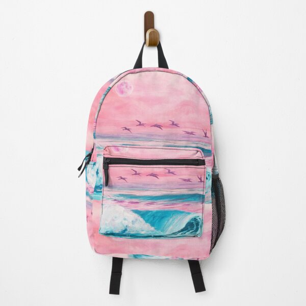 Item preview, Pink sunrise sunset ocean beach coastal art designed and sold by Byearion.