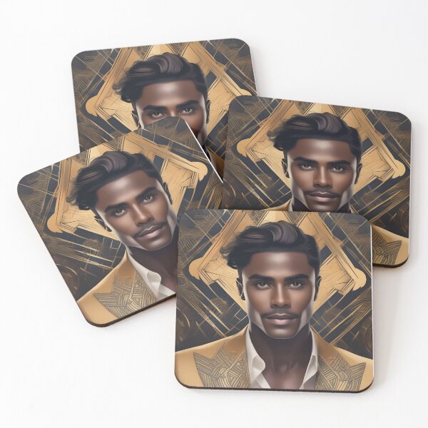 Item preview, Art Deco Handsome Dark Skin Man designed and sold by JoyPhotoArt.