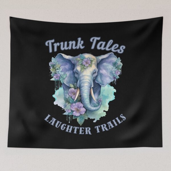 Item preview, Trunk Tales, Laughter Trails. elephant face designed and sold by ElephantVibes.