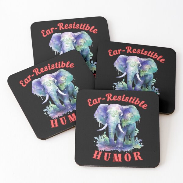 Item preview, Ear-Resistible Humor. colorful elephant designed and sold by ElephantVibes.