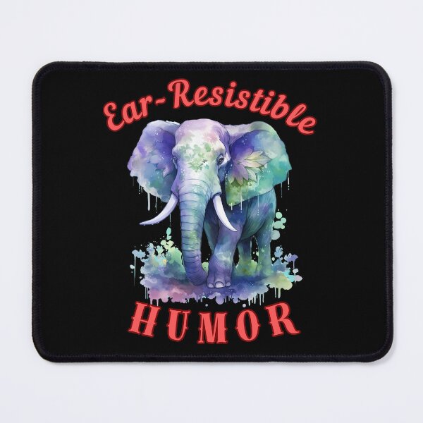 Item preview, Ear-Resistible Humor. colorful elephant designed and sold by ElephantVibes.