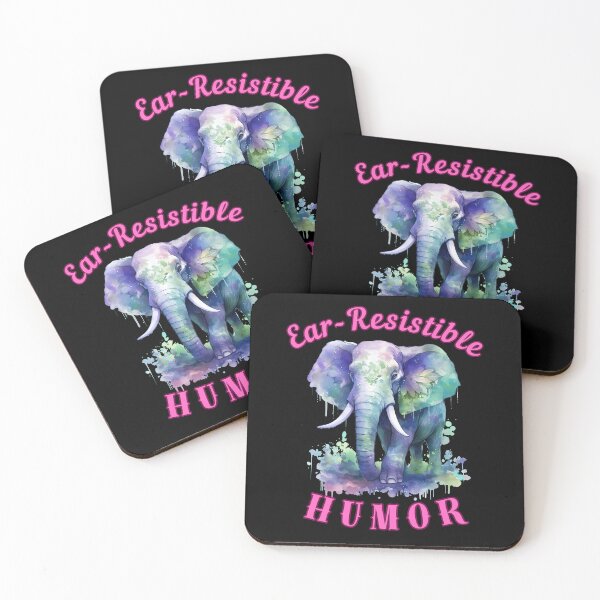 Item preview, Ear-Resistible Humor. elephant head designed and sold by ElephantVibes.