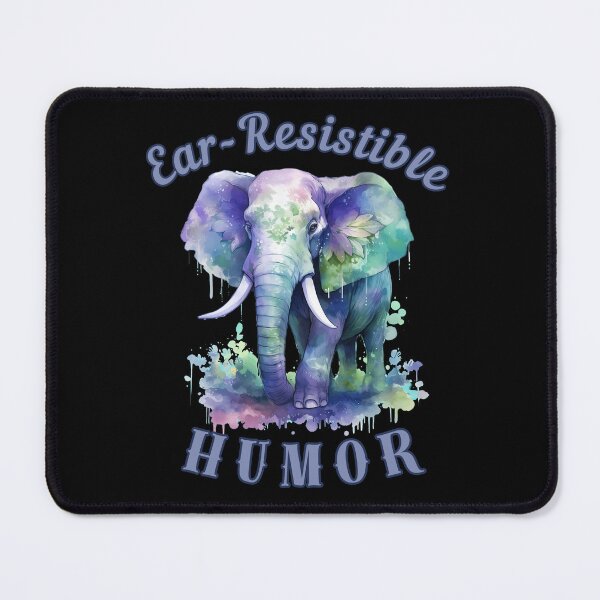 Item preview, Ear-Resistible Humor. elephant face designed and sold by ElephantVibes.