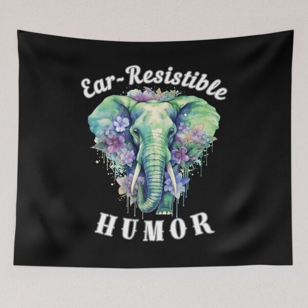 Item preview, Ear-Resistible Humor. surreal elephant designed and sold by ElephantVibes.